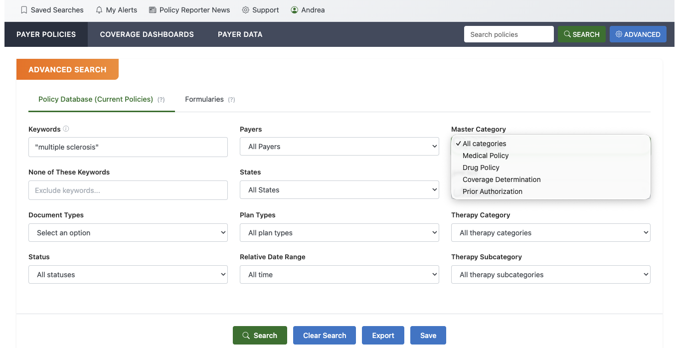 Policy Restrictions Dashboard